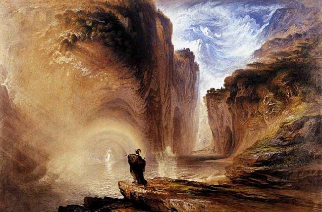 John Martin Manfred and the Alpine Witch oil painting image